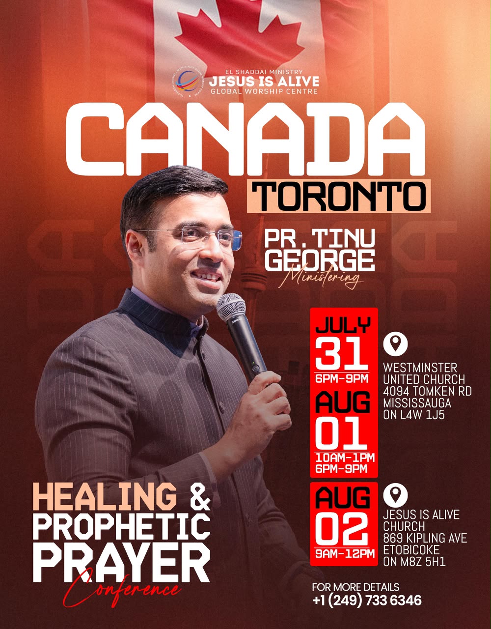 Healing and Prophetic Prayer Conference Canada August 2026